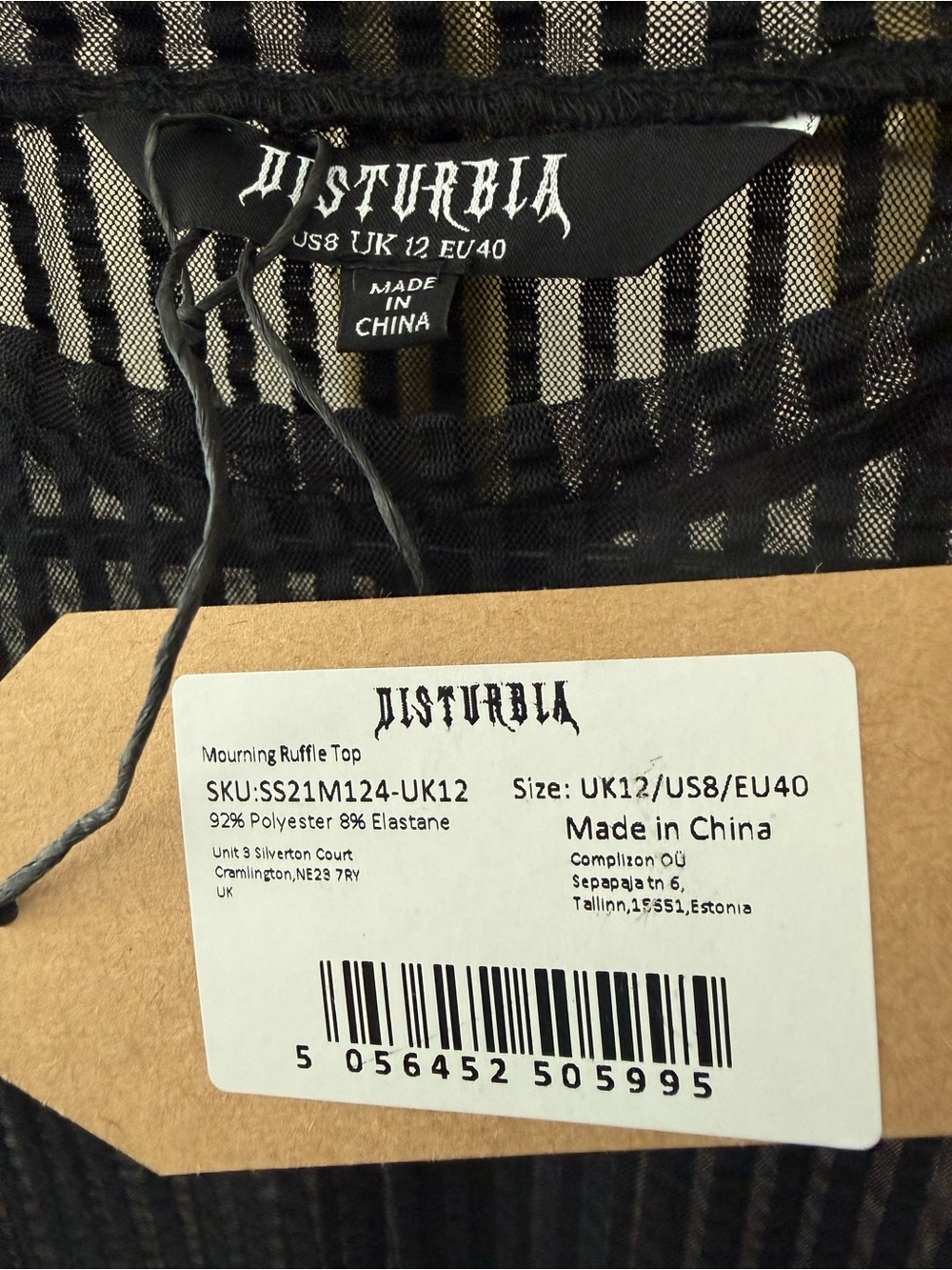 Disturbia Mourning Ruffle Top - Picture 11 of 11